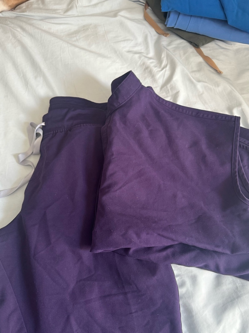 Figs Women's Scrub Joggers & Top in Deep Purple - Rafaela + Zamora